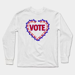 vote democrat donkey Long Sleeve T-Shirt